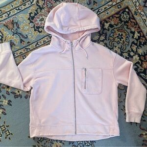 Pale pink zip-up hoodie